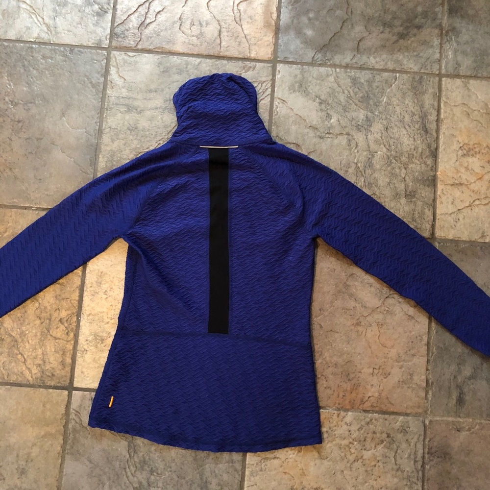LUCY LEAN LOOK SATINY SOFT PULLOVER FUNNEL NECK W/THUMBHOLES - Picture 6 of 12